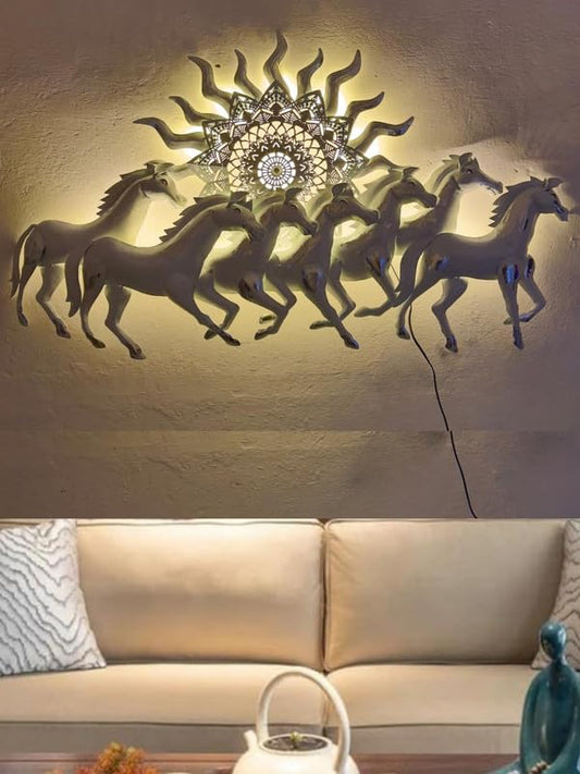 Running Horses lighted Wall Art
