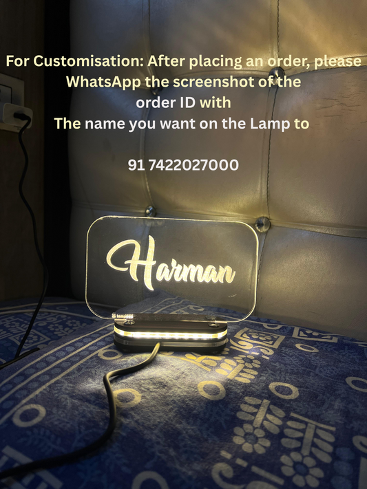 Customisable Name Display Desk Lamp