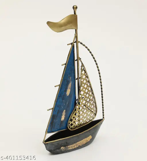 'Guided by the Dream' - Handcrafted Turkish-Style Metal Sailboat