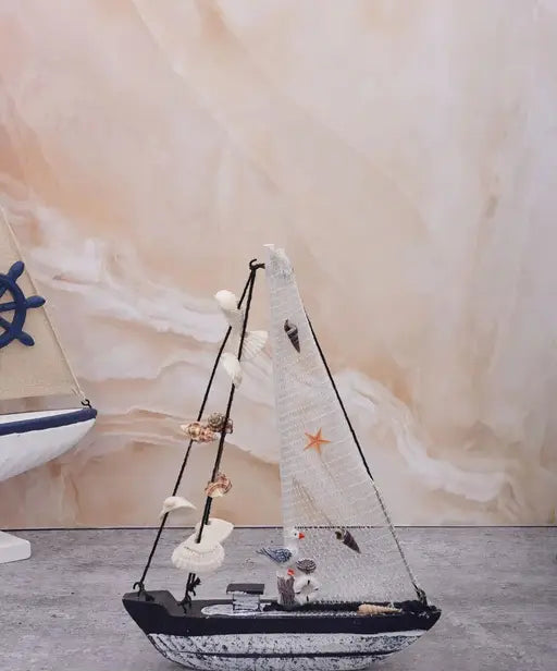 Wooden Sailboat Showpiece